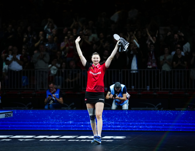 Sofia Polcanova (AUT) am Samstag, 19. Oktober 2024, anlässlich der Tischtennis Europameisterschaft in Linz.
- FOTO: DIENER / EVA MANHART